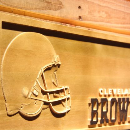 Cleveland Browns Helmet Wood Sign neon sign LED