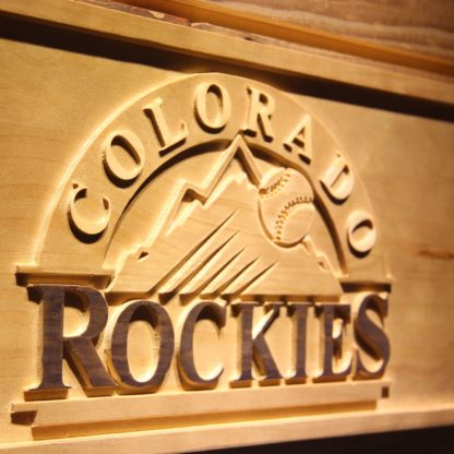 Colorado Rockies Wood Sign neon sign LED