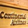 Continental Airlines Wood Sign