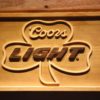 Coors Light Shamrock Wood Sign