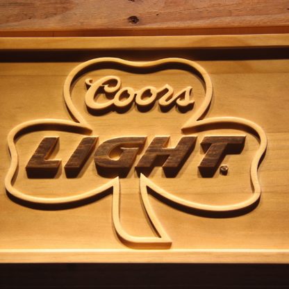 Coors Light Shamrock Wood Sign neon sign LED