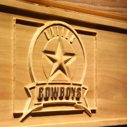 Dallas Cowboys Badge 2 Wood Sign neon sign LED