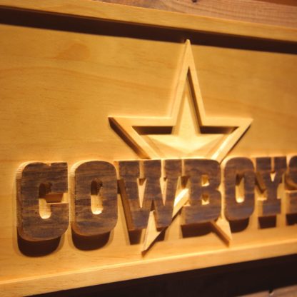 Dallas Cowboys Star Wood Sign neon sign LED