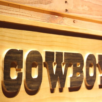 Dallas Cowboys Text Wood Sign neon sign LED
