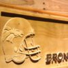 Denver Broncos Helmet Wood Sign