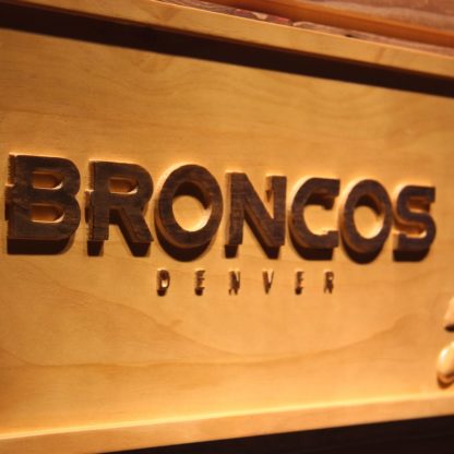 Denver Broncos Wild Wood Sign neon sign LED