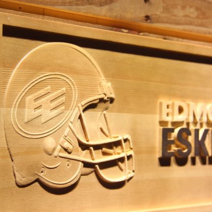 Edmonton Eskimos Helmet Wood Sign neon sign LED