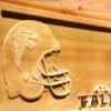Atlanta Falcons Helmet Wood Sign