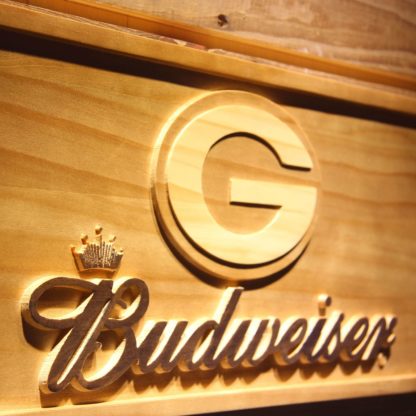 Green Bay Packers Budweiser Wood Sign neon sign LED