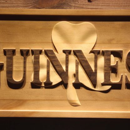 Guinness Shamrock Outline Wood Sign neon sign LED