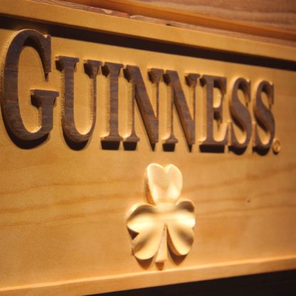 Guinness Shamrock Wood Sign neon sign LED