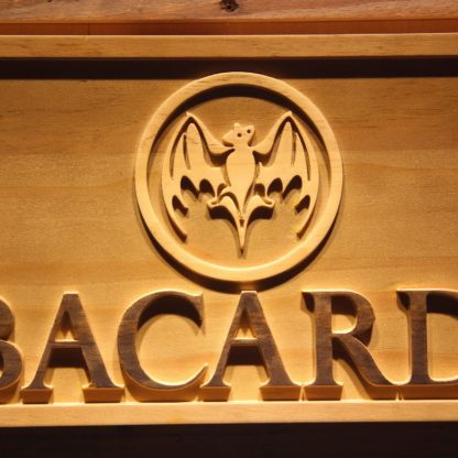 Bacardi Logo Wood Sign neon sign LED
