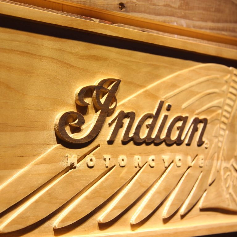 Indian Chief Wood Sign - neon sign - LED sign - shop - What's your sign?