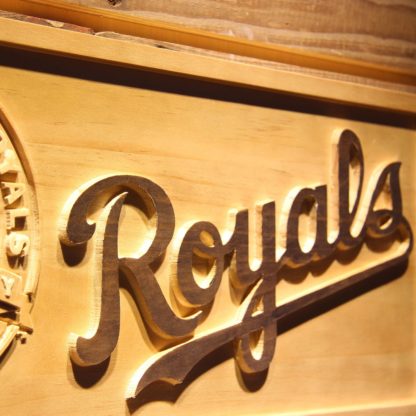 Kansas City Royals 40th Anniversary Logo Wood Sign - Legacy Edition neon sign LED