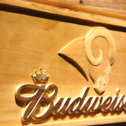 Los Angeles Rams Budweiser Wood Sign neon sign LED