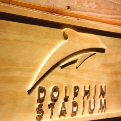 Miami Dolphins Dolphin Stadium Wood Sign - Legacy Edition neon sign LED