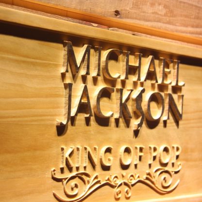 Michael Jackson King of Pop Text Wood Sign neon sign LED