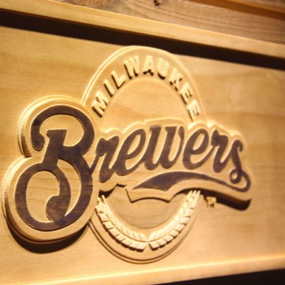 Milwaukee Brewers Wood Sign neon sign LED