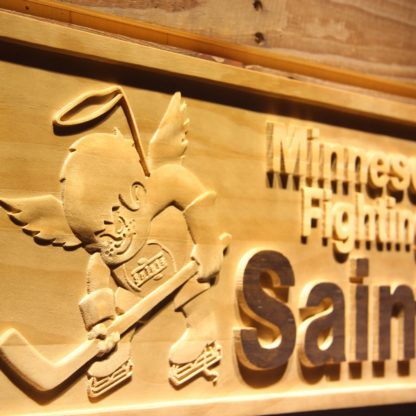 Minnesota Fighting Saints Wood Sign - Legacy Edition neon sign LED