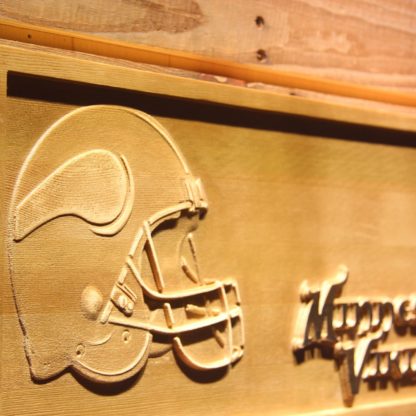 Minnesota Vikings Helmet Wood Sign neon sign LED