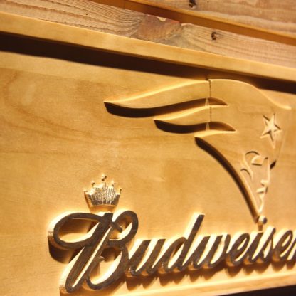 New England Patriots Budweiser Wood Sign neon sign LED