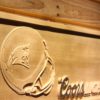 New England Patriots Coors Light Helmet Wood Sign