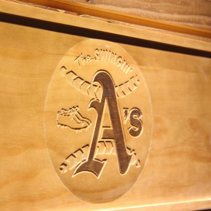 Oakland Athletics 1971-1981 Swinging A`s Wood Sign - Legacy Edition neon sign LED