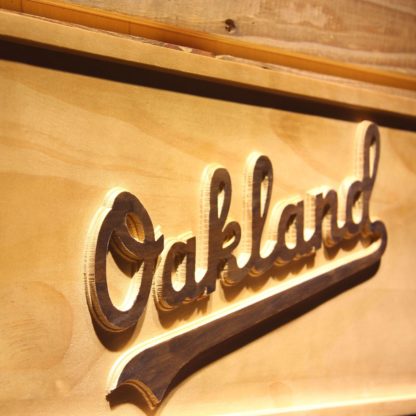 Oakland Athletics Oakland Wordmark Wood Sign neon sign LED