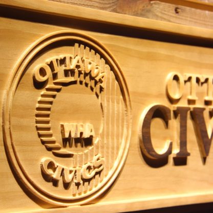 Ottawa Civics Wood Sign - Legacy Edition neon sign LED