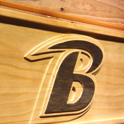 Baltimore Ravens B Logo Wood Sign neon sign LED