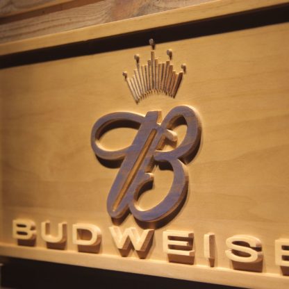 Budweiser Crowned B Wood Sign neon sign LED