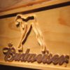 Budweiser Woman`s Silhouette Wood Sign