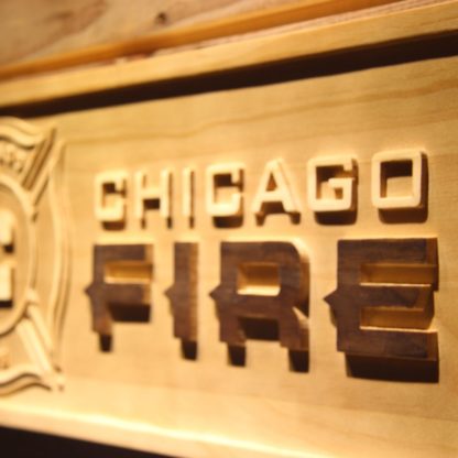 Chicago Fire Wood Sign neon sign LED