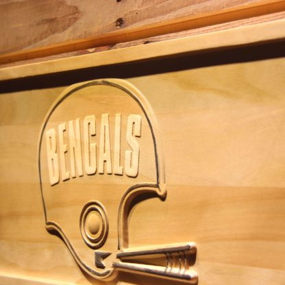 Cincinnati Bengals 1968-1979 Helmet Wood Sign - Legacy Edition neon sign LED