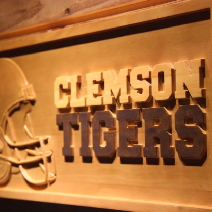 Clemson Tigers Helmet Wood Sign neon sign LED