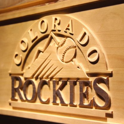 Colorado Rockies Wood Sign neon sign LED