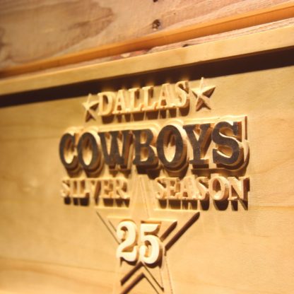 Dallas Cowboys 25th Anniversary Logo Wood Sign - Legacy Edition neon sign LED