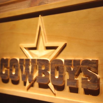 Dallas Cowboys Star Wood Sign neon sign LED