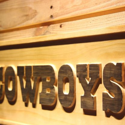 Dallas Cowboys Text Wood Sign neon sign LED