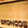 Denver Broncos Helmet Wood Sign