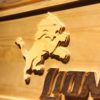 Detroit Lions 2 Wood Sign