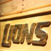 Detroit Lions Text Wood Sign