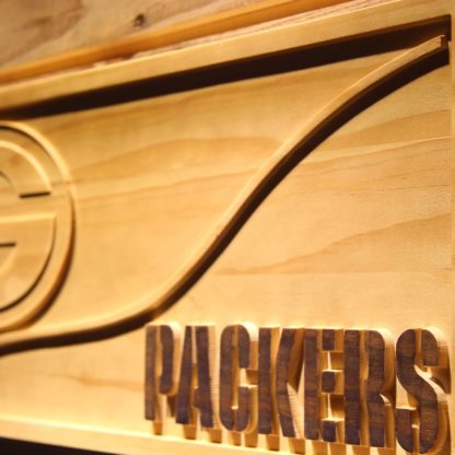 Green Bay Packers Split Wood Sign neon sign LED