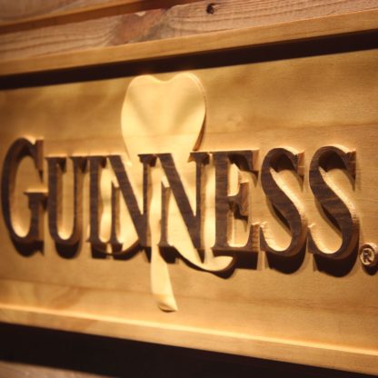 Guinness Shamrock Outline Wood Sign neon sign LED