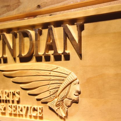 Indian Parts and Service Wood Sign neon sign LED