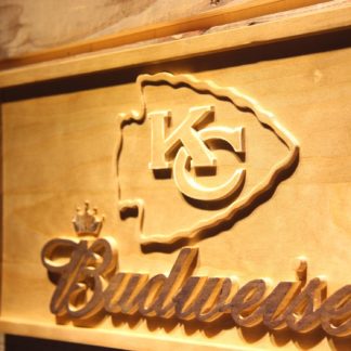 Kansas City Chiefs Budweiser Wood Sign neon sign LED