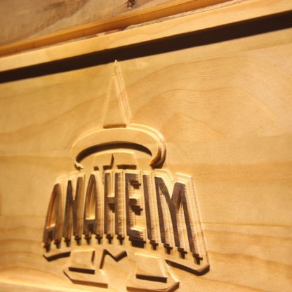 Los Angeles Angels of Anaheim 1997-2001 Anaheim Halo Logo Wood Sign - Legacy Edition neon sign LED