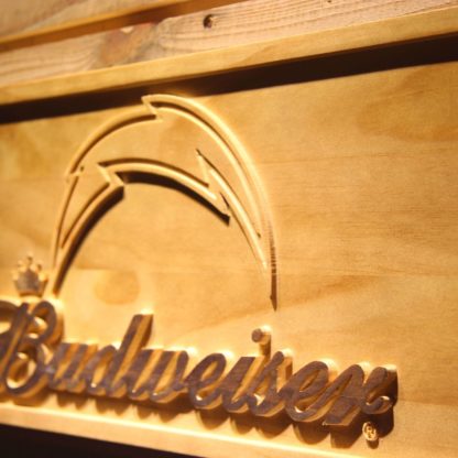 Los Angeles Chargers Budweiser Wood Sign neon sign LED