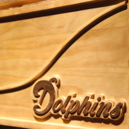 Miami Dolphins Split Wood Sign - Legacy Edition neon sign LED