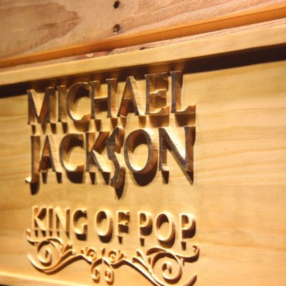 Michael Jackson King of Pop Text Wood Sign neon sign LED